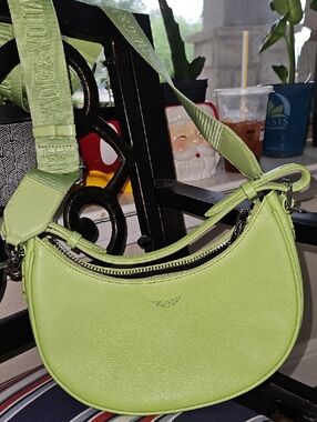 Zadig & Voltaire Lime Green Women's Crescent Shoulder Bag